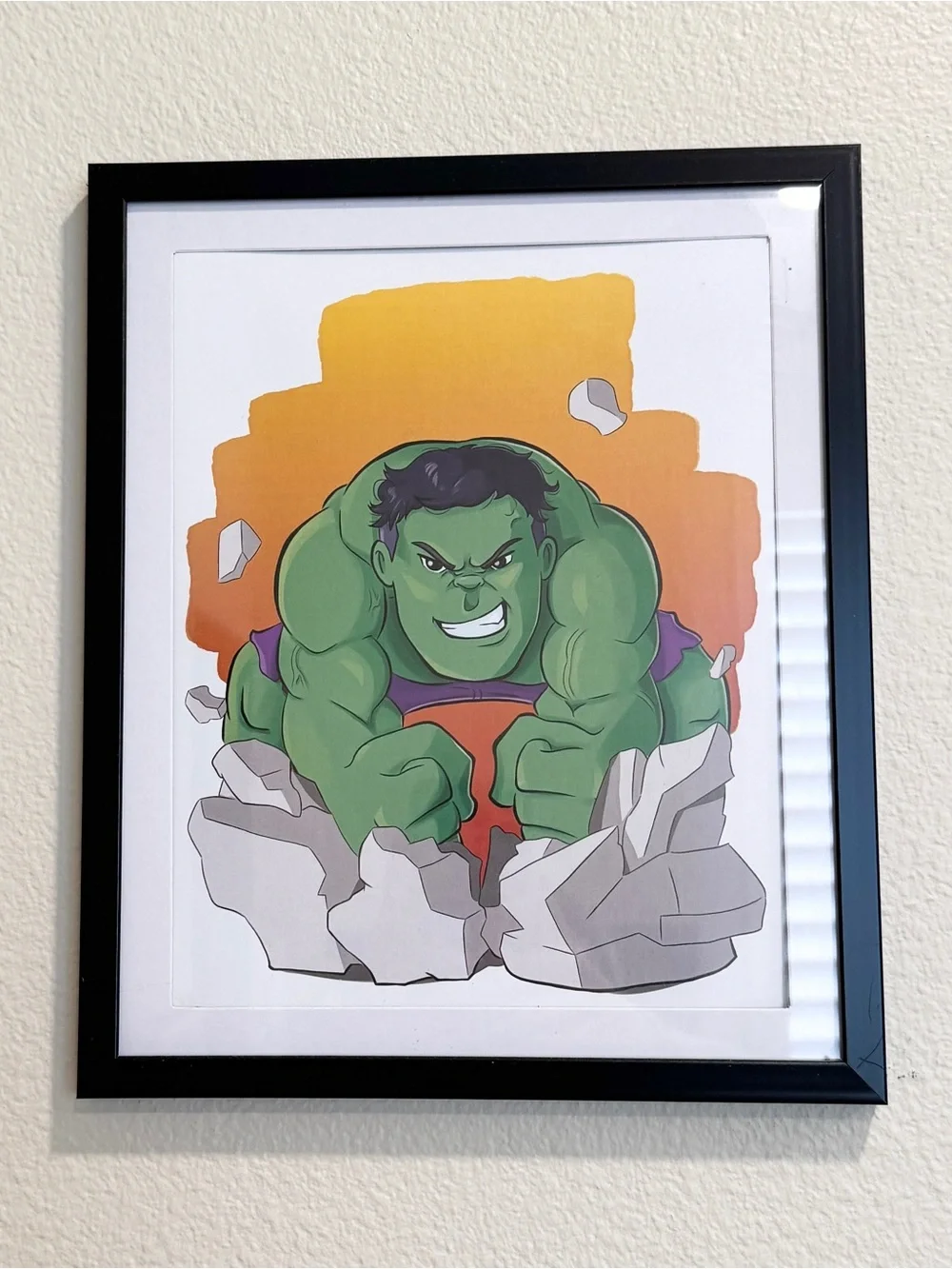 Marvel Superhero Kids Wall Art Se - Spider-Man, Captain America, Hulk, Iron Man.